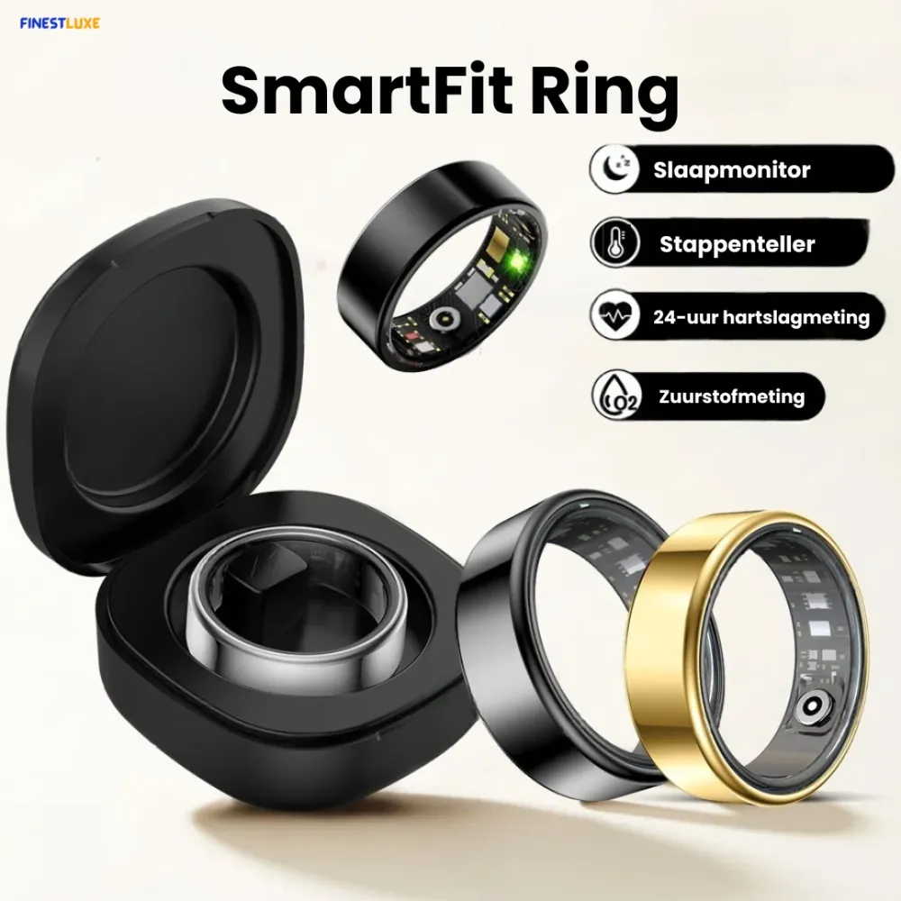 SmartFit Ring | Discrete Gezondheidsmonitor voor Dag & Nacht Finest Luxe