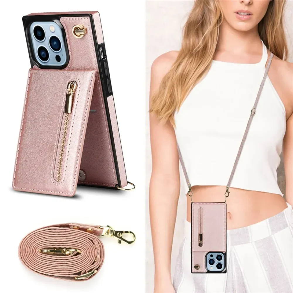 UrbanLoop | Crossbody Beschermhoes met Ritsvak & Kaartsleuven voor Smartphone Finest Luxe