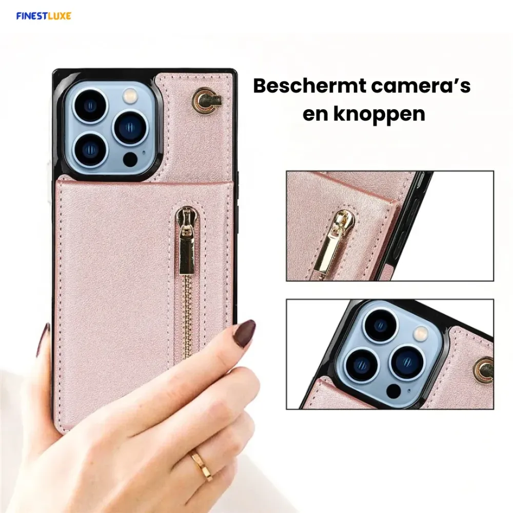 UrbanLoop | Crossbody Beschermhoes met Ritsvak & Kaartsleuven voor Smartphone Finest Luxe