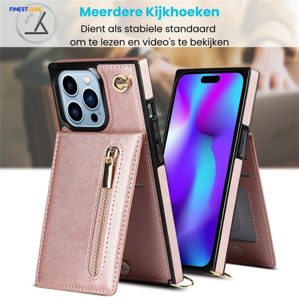 UrbanLoop | Crossbody Beschermhoes met Ritsvak & Kaartsleuven voor Smartphone Finest Luxe
