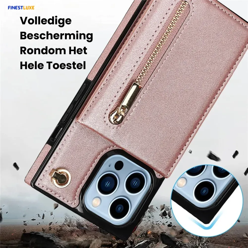 UrbanLoop | Crossbody Beschermhoes met Ritsvak & Kaartsleuven voor Smartphone Finest Luxe