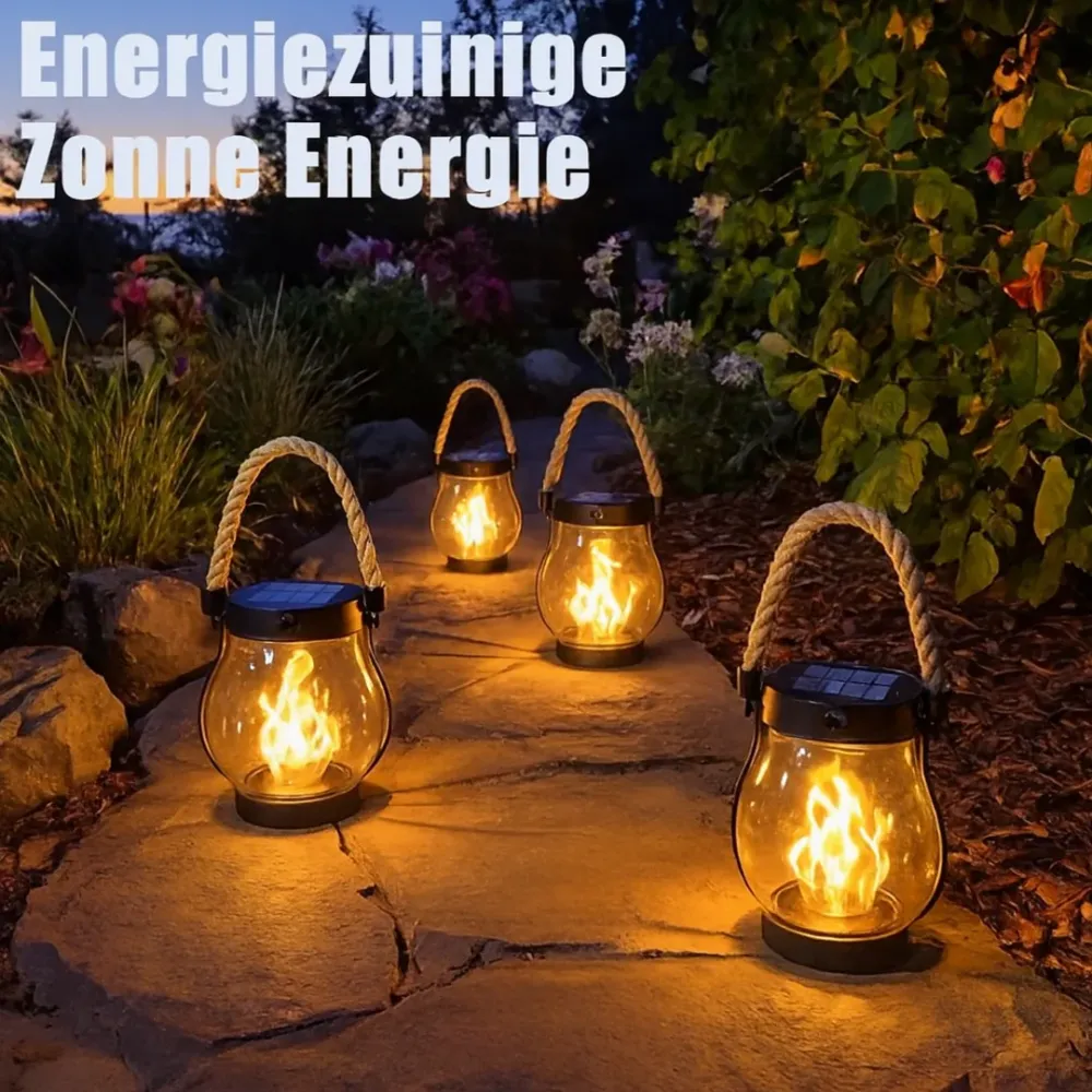 FireLume | Sfeervolle Solar Lamp met Vlameffect
