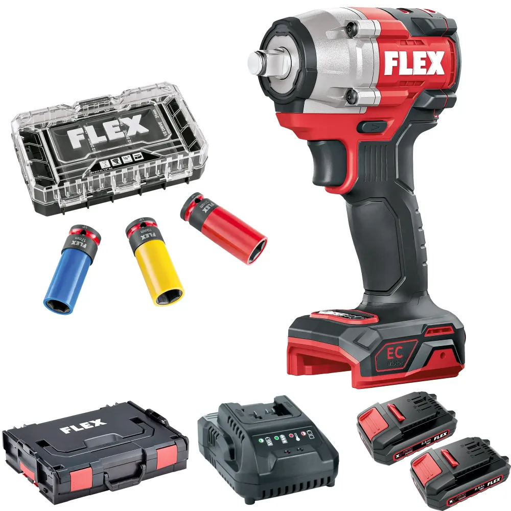 Slagsleutel Flex 18 V IW 1/2" 400 EC 18V 2,5Ah