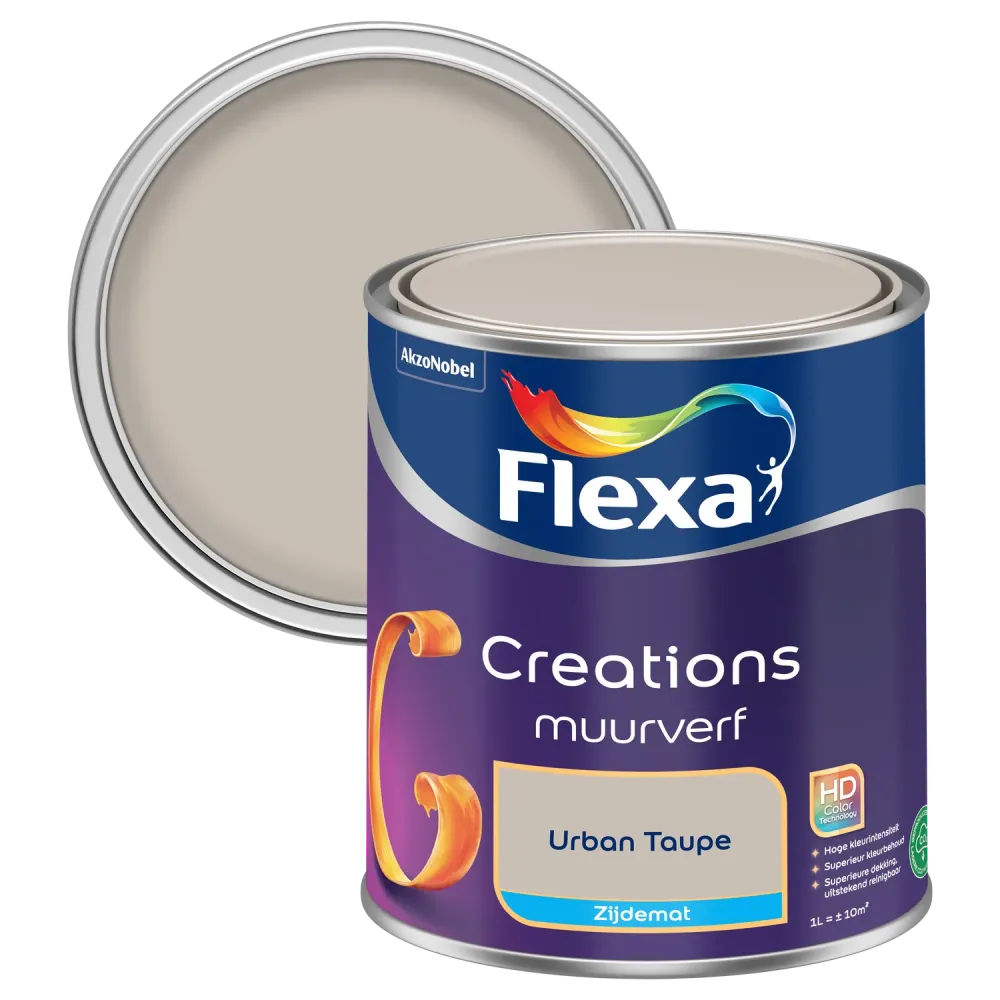 Flexa Creations Muurverf - Zijdeglans - Urban Taupe - 1L