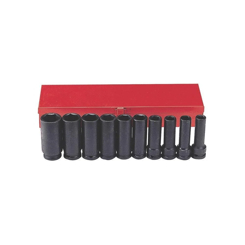 10pc 1/2" Impact deep socket (SAE) Force