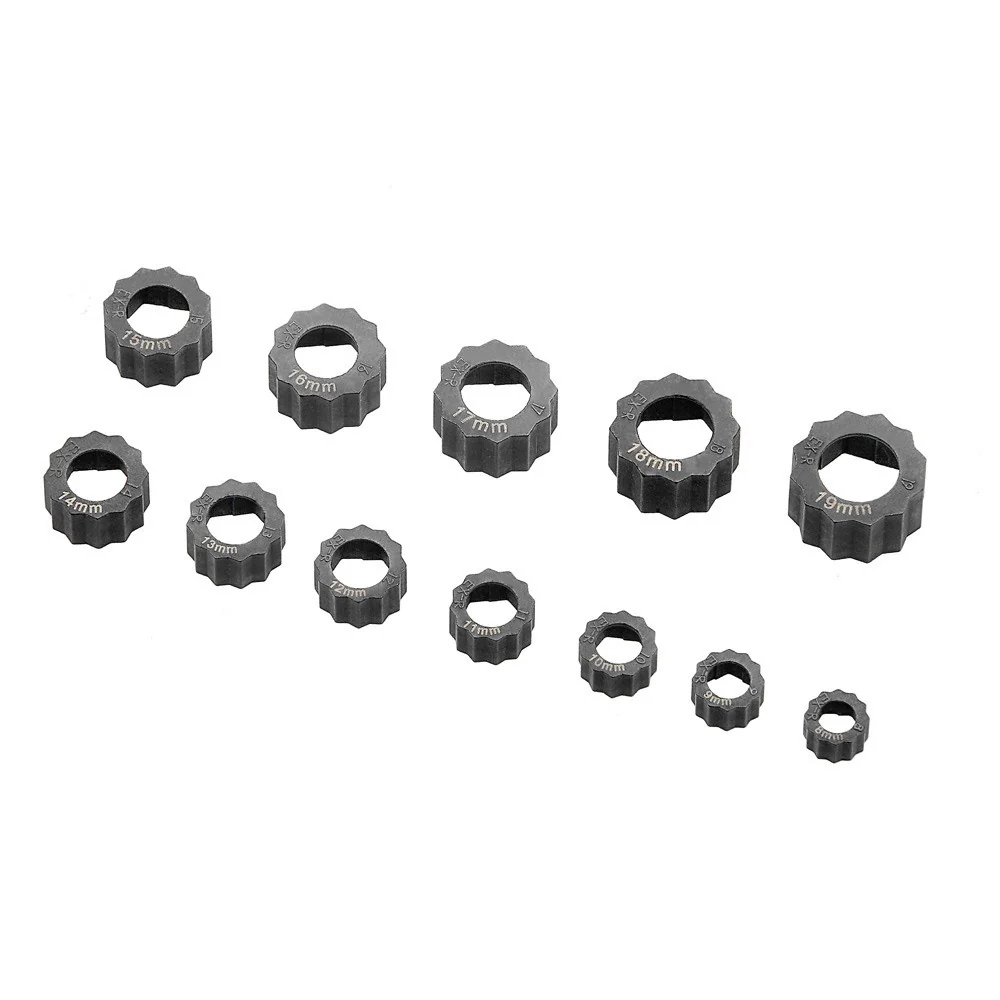 12pc Damaged-nut/bolt extractor set Force