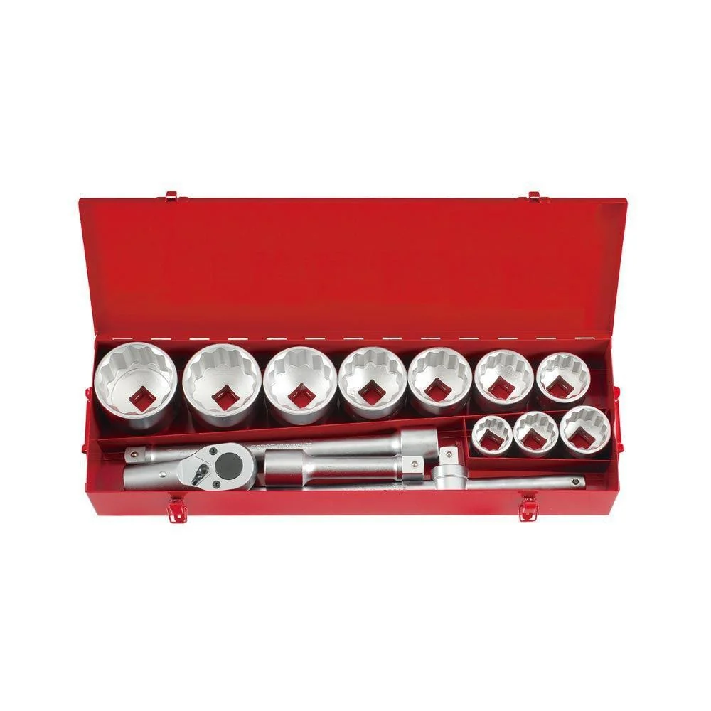14pc 1" 12pt F. Socket set (SAE) Force
