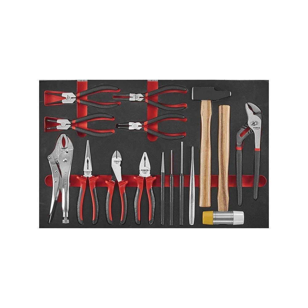 15pc Pliers & hammer set (EVA) Force