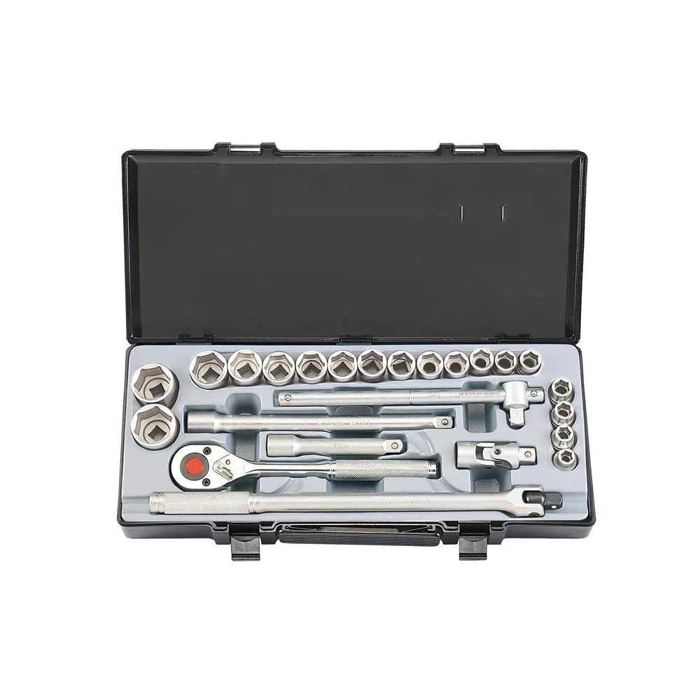 24pc 1/2" 6pt. Flank socket set Force
