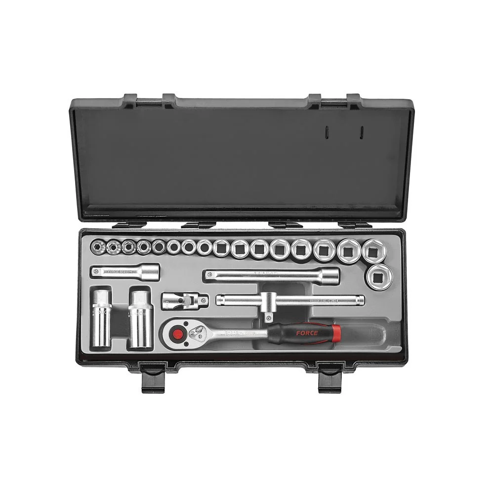 25pc 3/8" Surface drive socket set Force