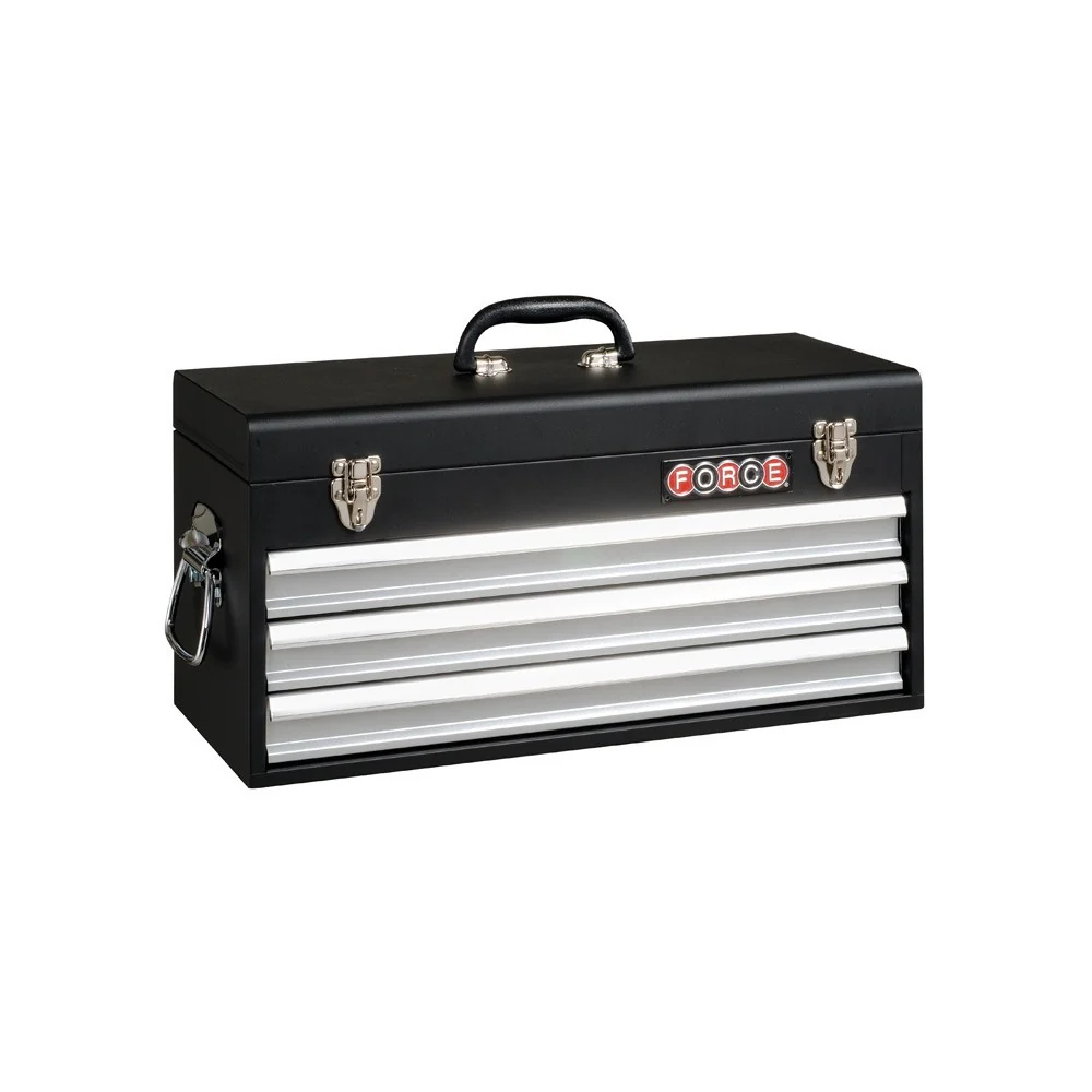 3-drawer black tool chest top lid Force