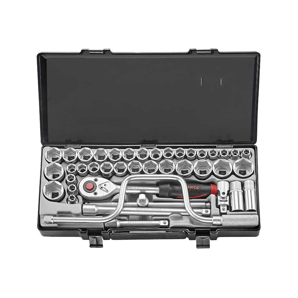41pc 1/2" 6pt. Flank socket set (S&M) Force