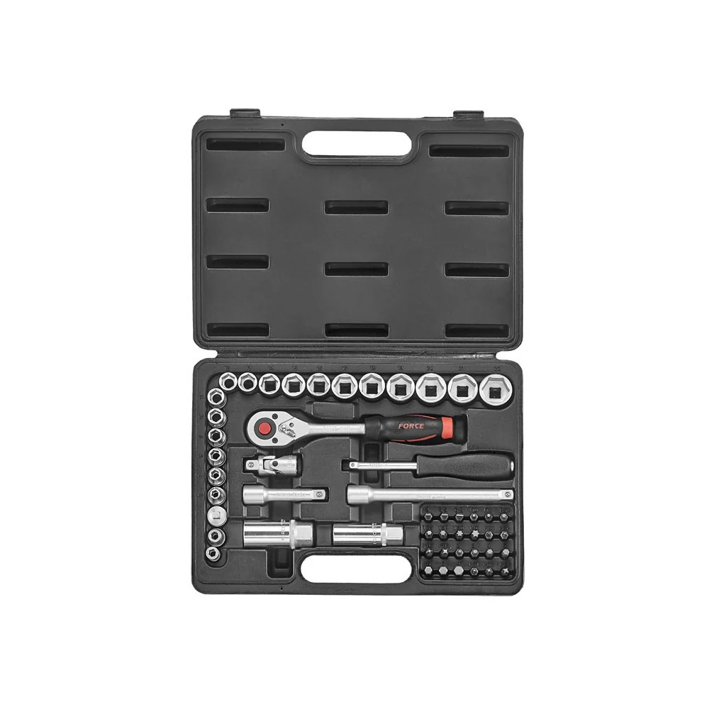 51pc 3/8"DR. 6pt. Flank Socket set Force