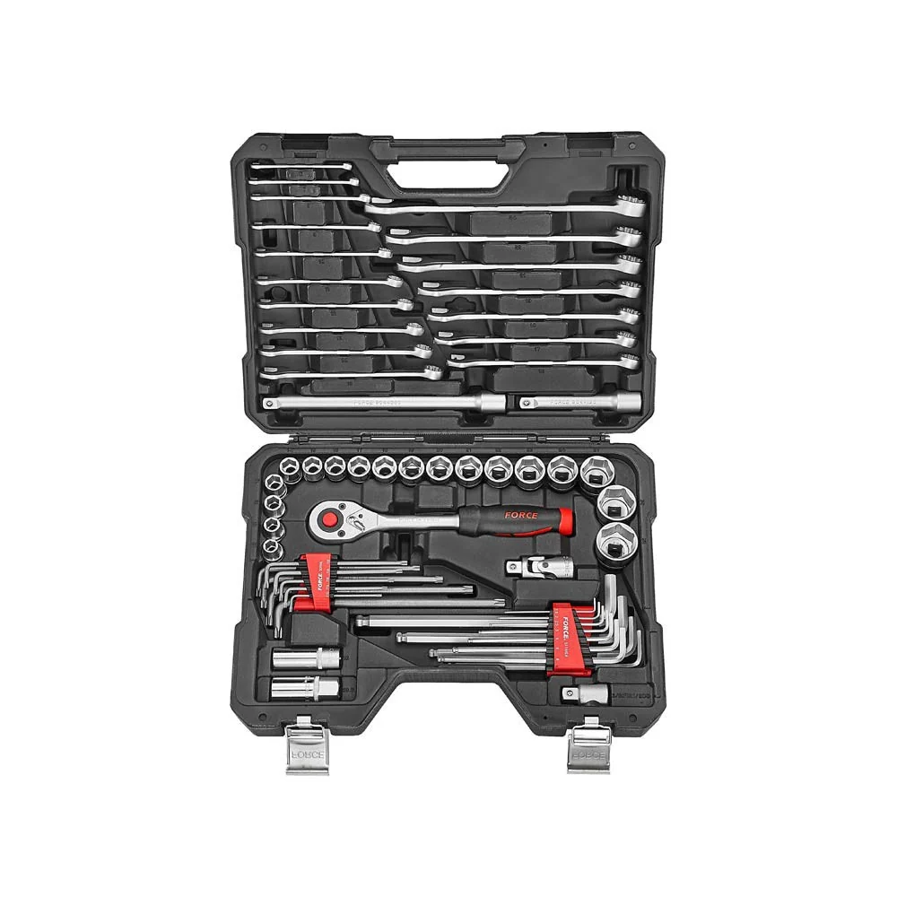 62pc 1/2"DR. Socket, L key and wrench combination set Force