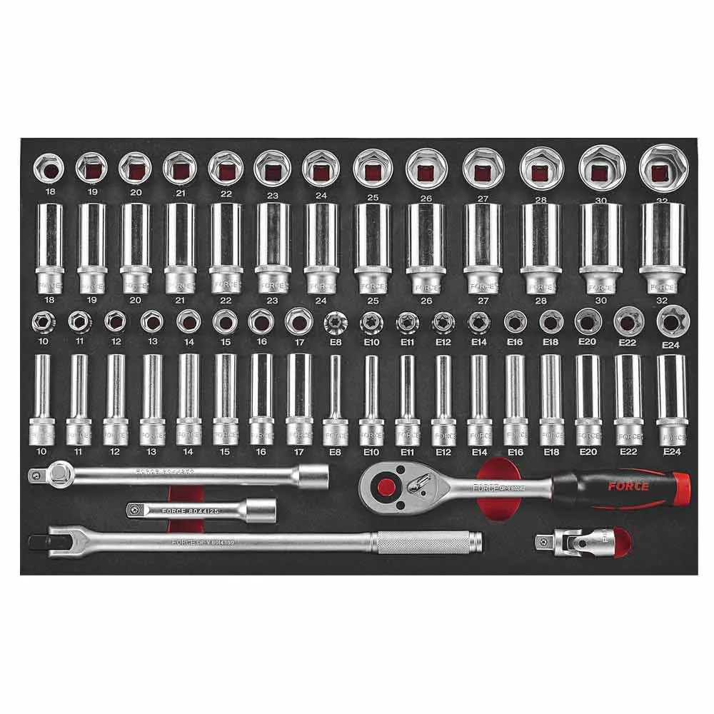68pc 1/2"DR. Socket combination set (EVA) Force