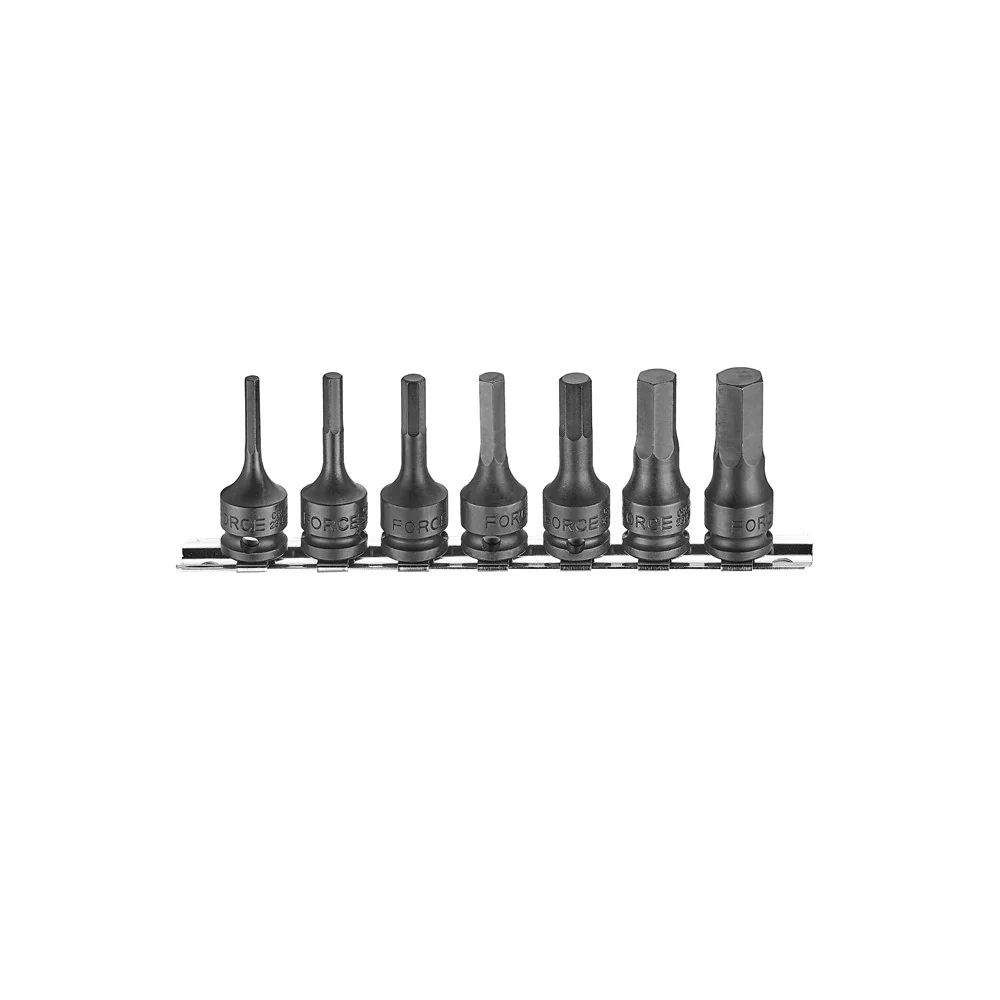 7pc 3/8"DR. Hex impact socket bit (one piece) Force
