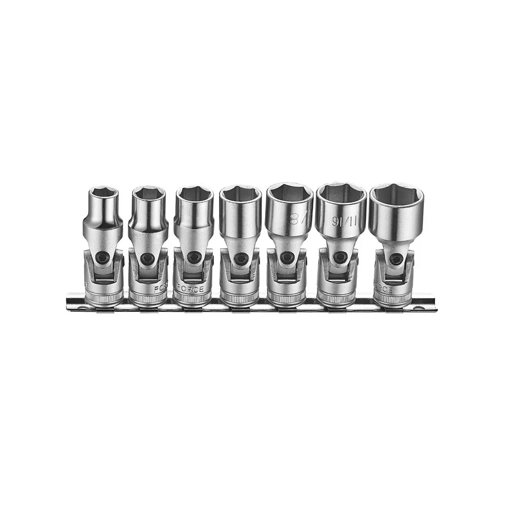 7pc 3/8" Uni. socket set Force