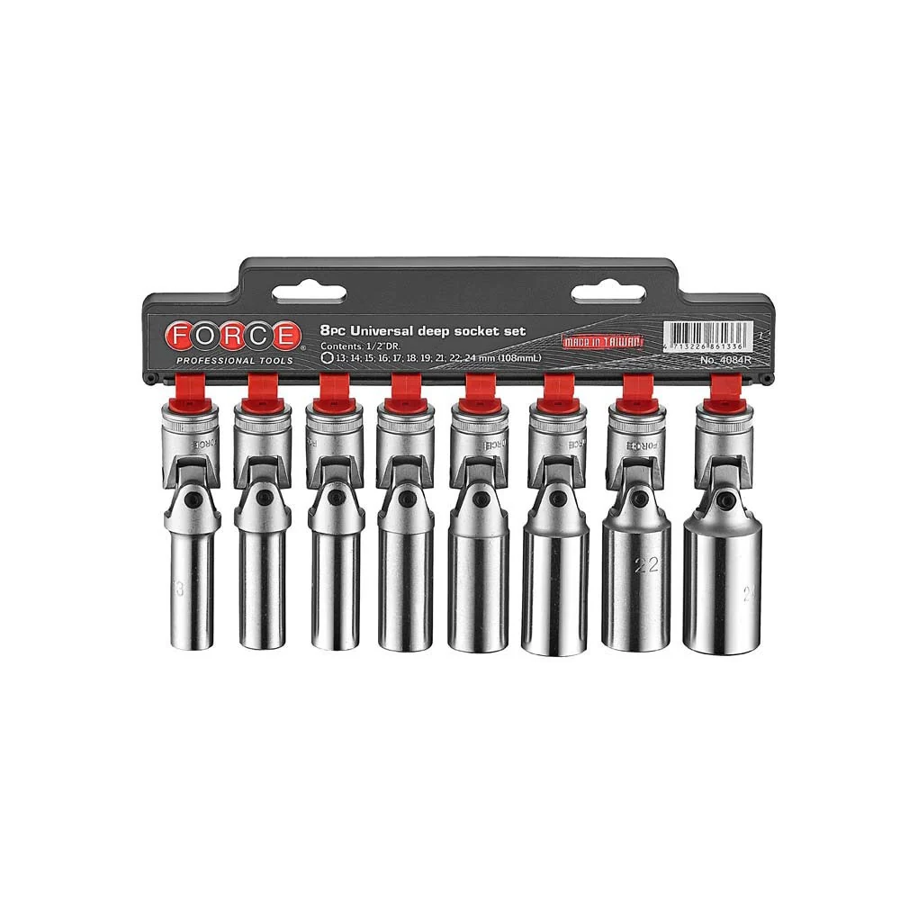 8pc 1/2"DR. Universal deep socket Force