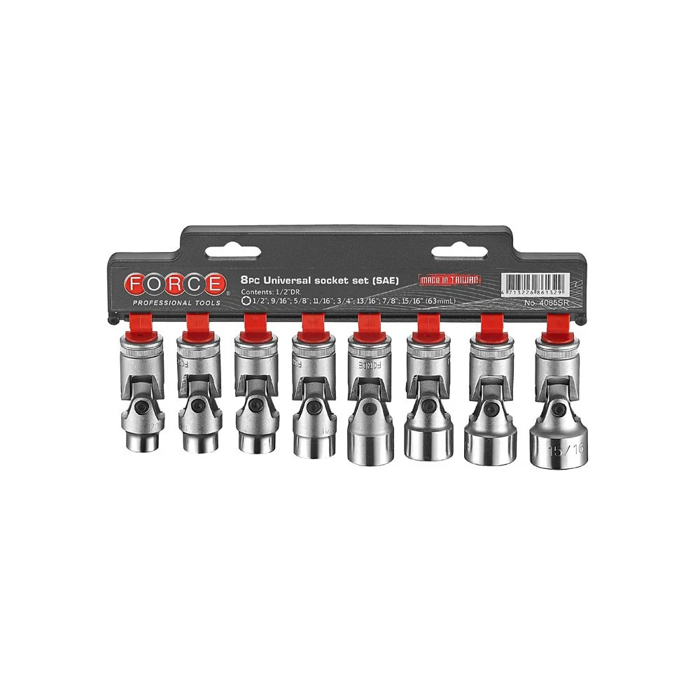 8pc 1/2"DR. Universal socket (SAE) Force