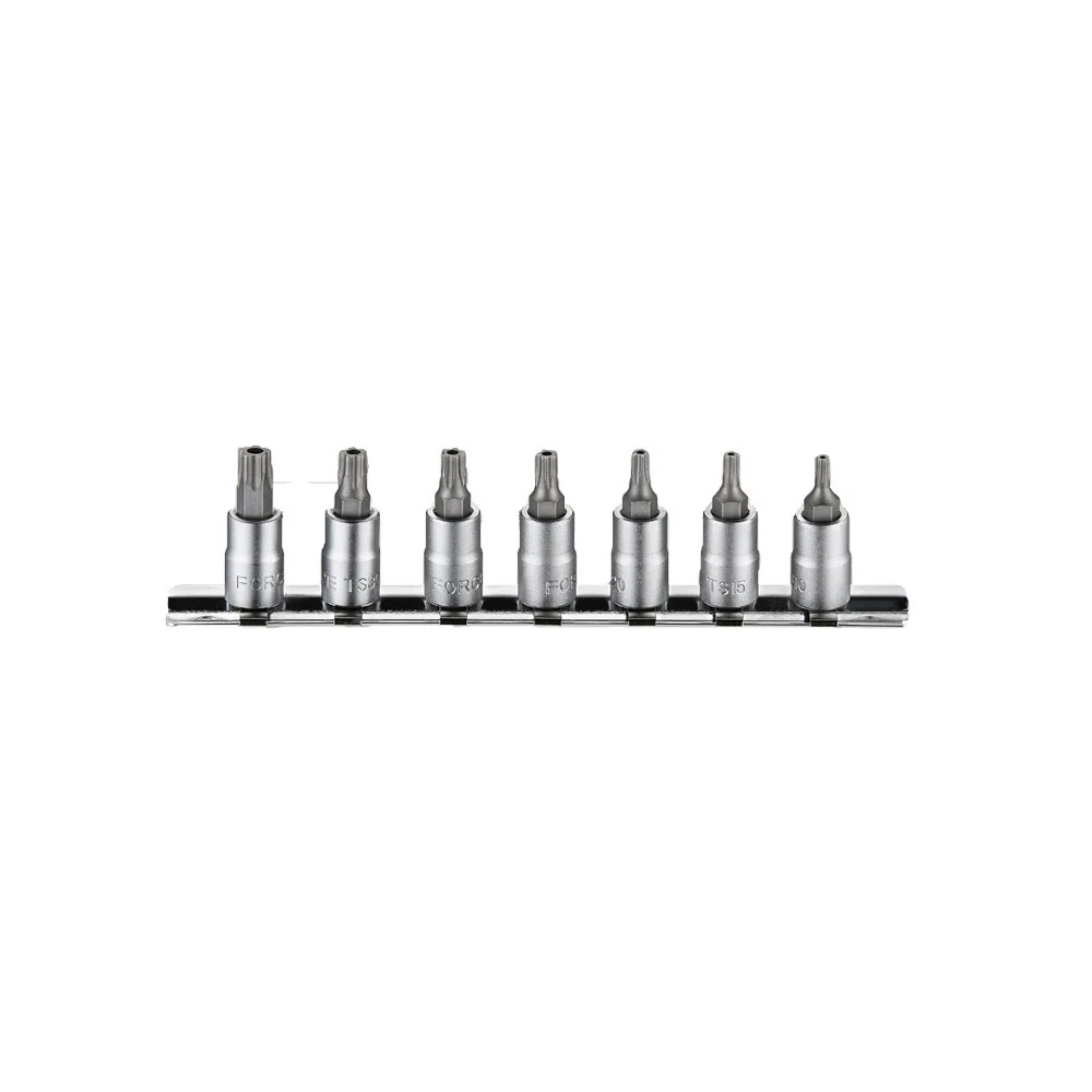 1/4" Doppenset 5-kant torx met gat TS 7 delig Force