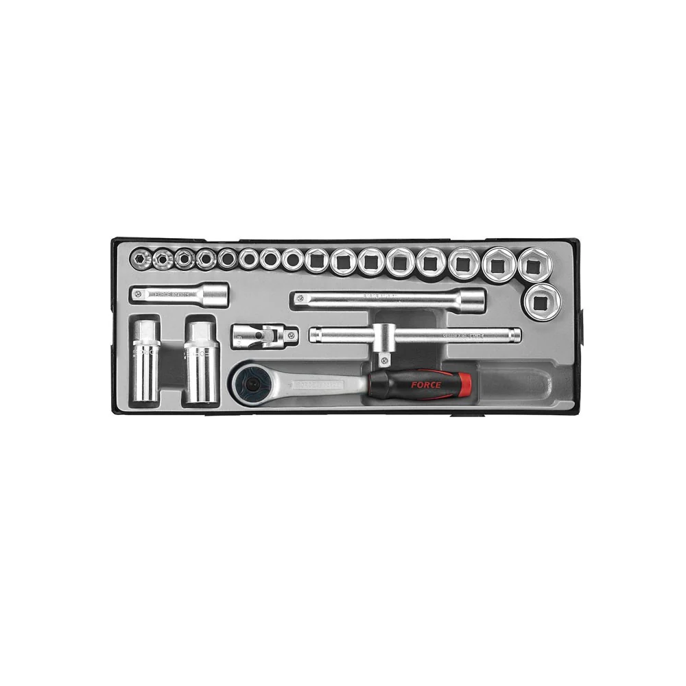3/8" Doppenset Golf profiel 24 delig Force