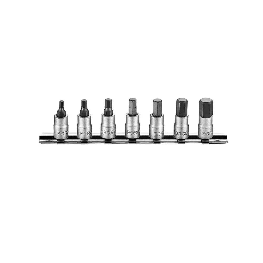 1/4" Doppenset Inbus SAE 7 delig Force