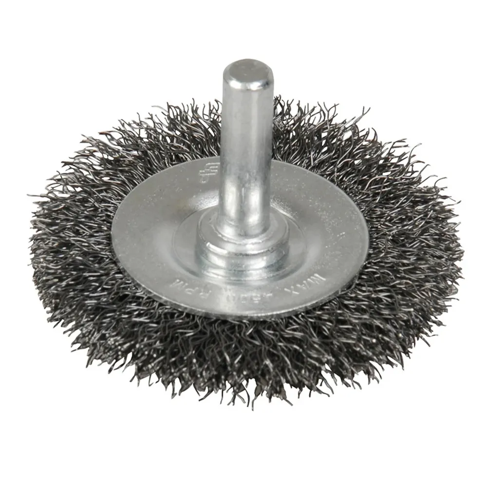 Carda copa ondulada alambre fino 2" x 0.17 mm con zanco 1/4" Foy FOY DS
