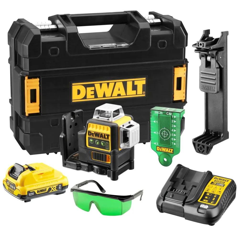 Groene meerlijnige lasertracer Dewalt DCE089D1G-QW 12V 2Ah