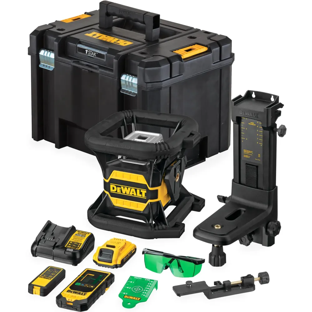 Groene roterende laser Dewalt DCE080D1GS-QW 18V 2Ah