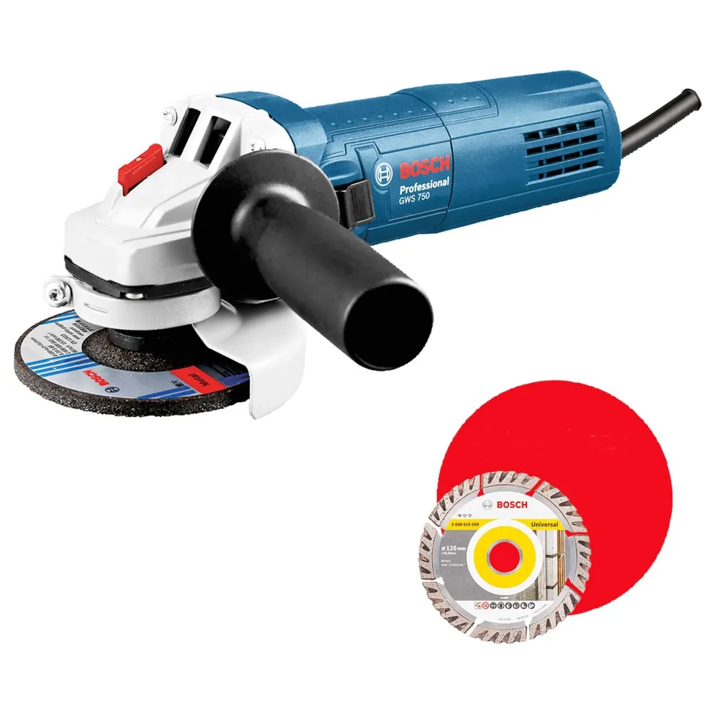 Haakse slijper Bosch GWS 750-125 750W