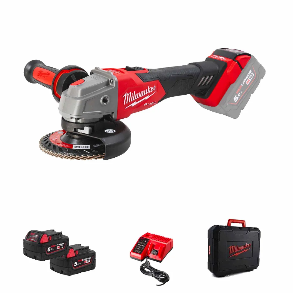 Haakse slijper Milwaukee M18 FSAG125XB-502X 18V 5Ah