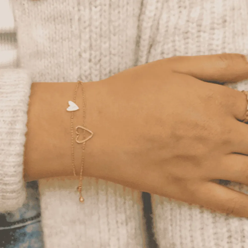 HeartBond | Set van 2 Hart-Armbanden voor Verbinding die Blijft