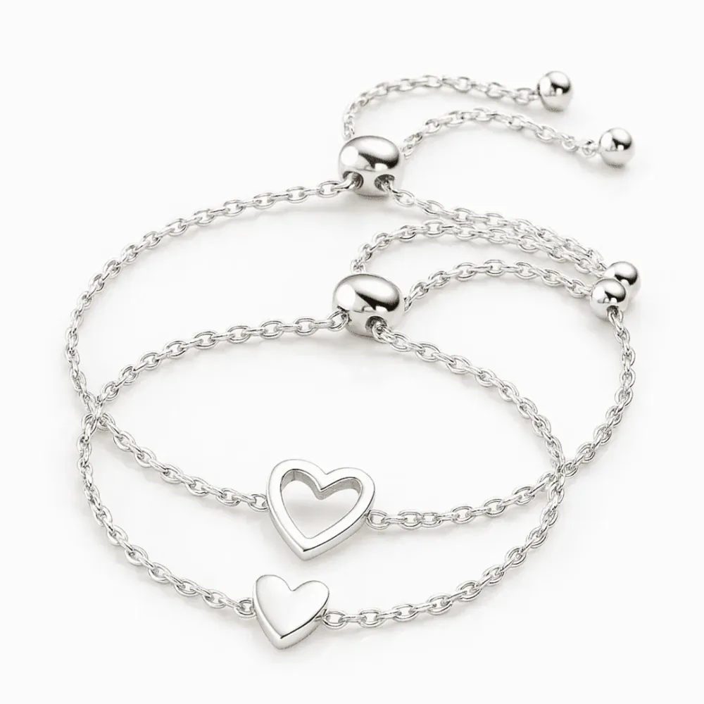 HeartBond | Set van 2 Hart-Armbanden voor Verbinding die Blijft