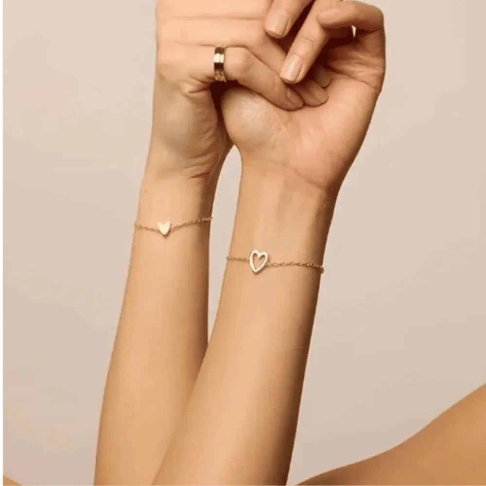 HeartBond | Set van 2 Hart-Armbanden voor Verbinding die Blijft