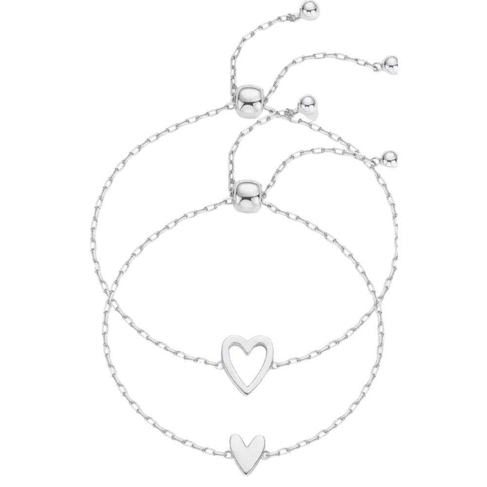 HeartBond | Set van 2 Hart-Armbanden voor Verbinding die Blijft