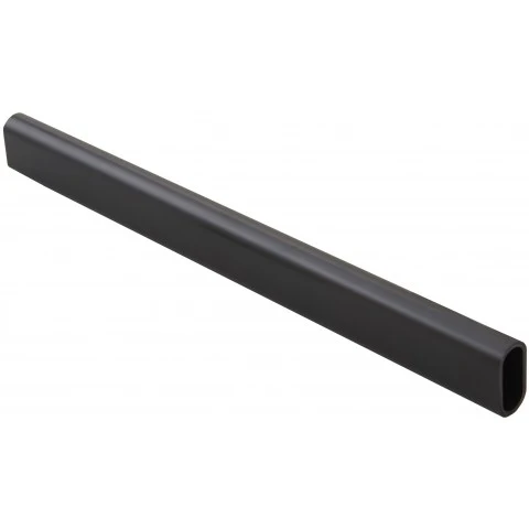 Roede 30x14mm aluminium mat zwart lengte 100cm Hermeta