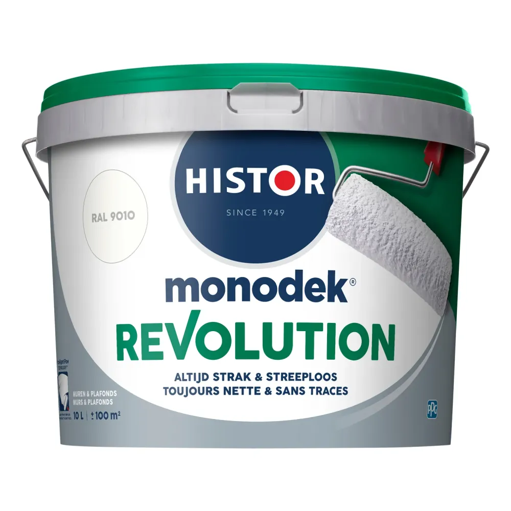 Histor Monodek Muurverf - Mat - RAL 9010 - 10L