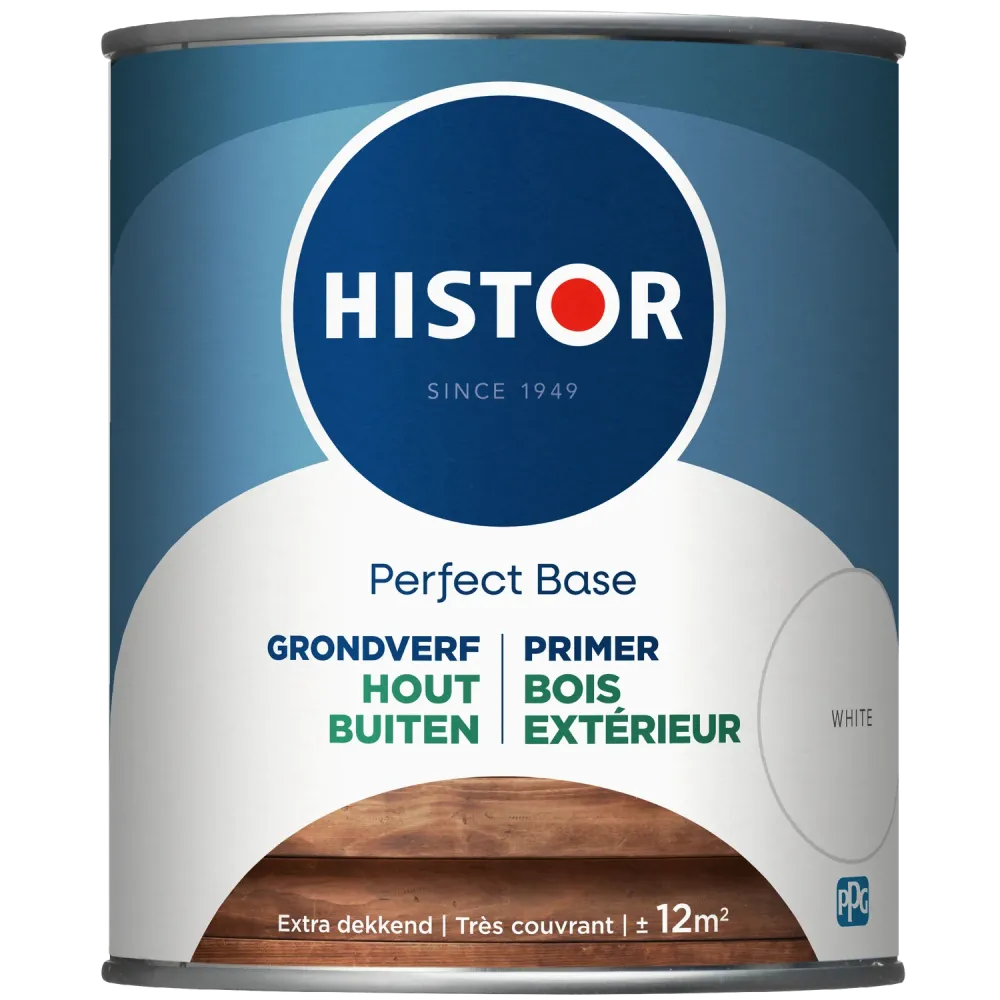 Histor Perfect Base grondverf Hout Buiten wit 750ml
