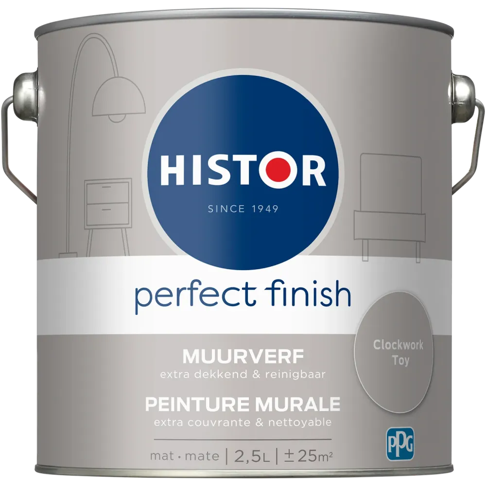 Histor Perfect Finish Muurverf - Mat - Clockwork Toy - 2,5L