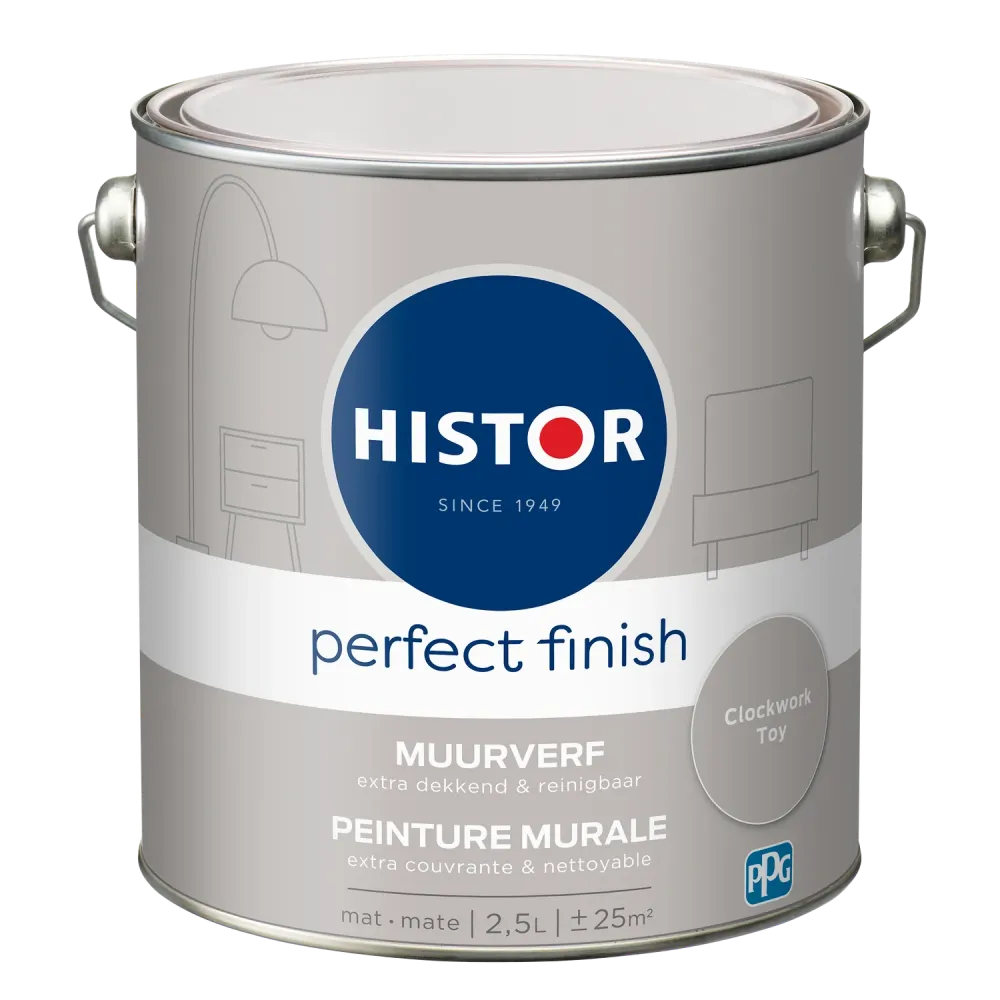 Histor Perfect Finish Muurverf - Mat - Clockwork Toy - 2,5L