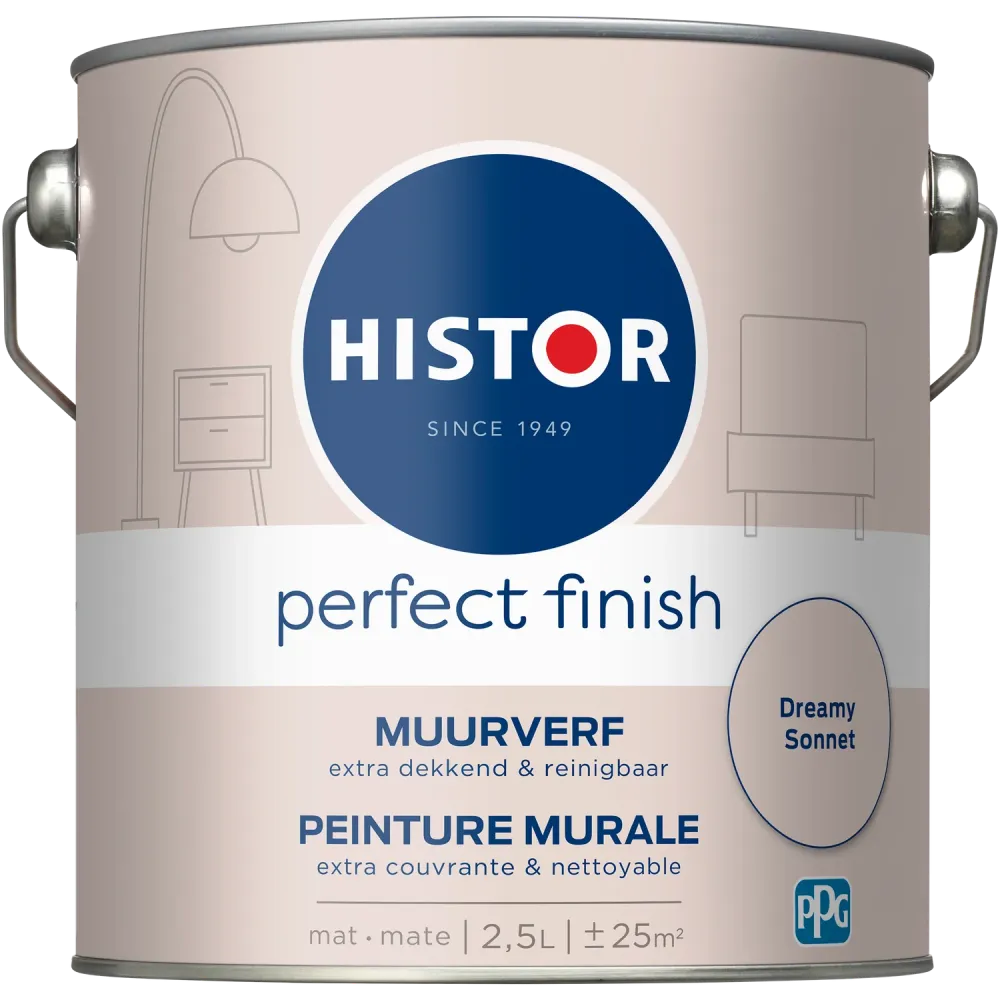 Histor Perfect Finish Muurverf - Mat - Dreamy Sonnet - 2,5L