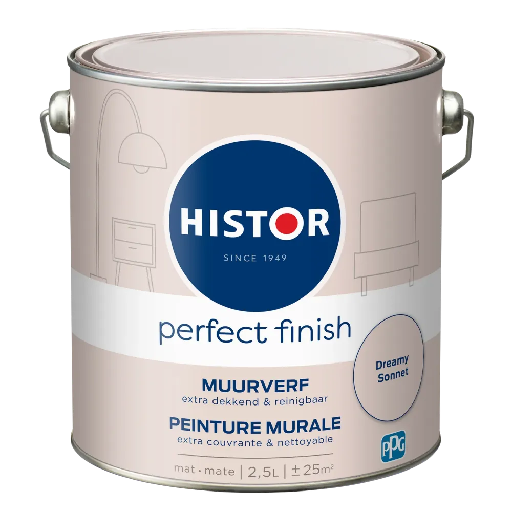 Histor Perfect Finish Muurverf - Mat - Dreamy Sonnet - 2,5L