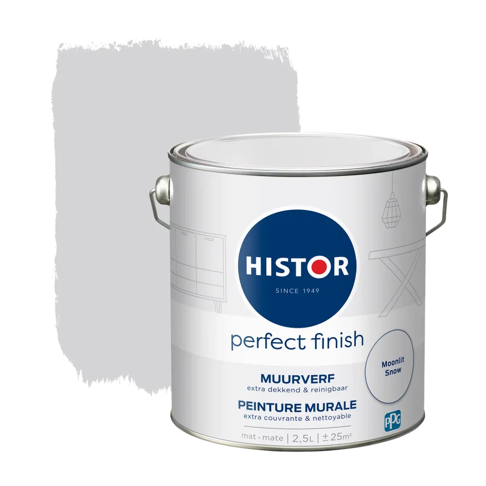 Histor Perfect Finish Muurverf - Mat - Moonlit Snow - 2,5L