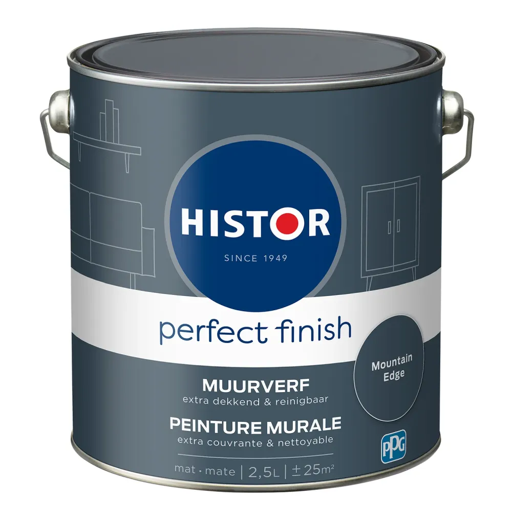 Histor Perfect Finish Muurverf - Mat - Mountain Edge - 2,5L