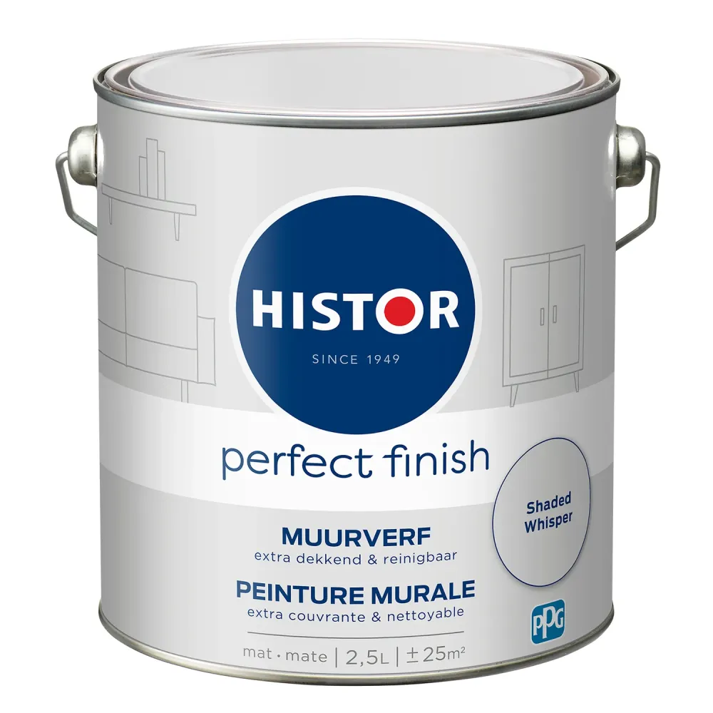 Histor Perfect Finish Muurverf - Mat - Shaded Whisper - 2,5L