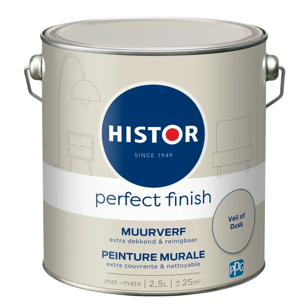 Histor Perfect Finish Muurverf - Mat - Veil Dusk - 2,5L