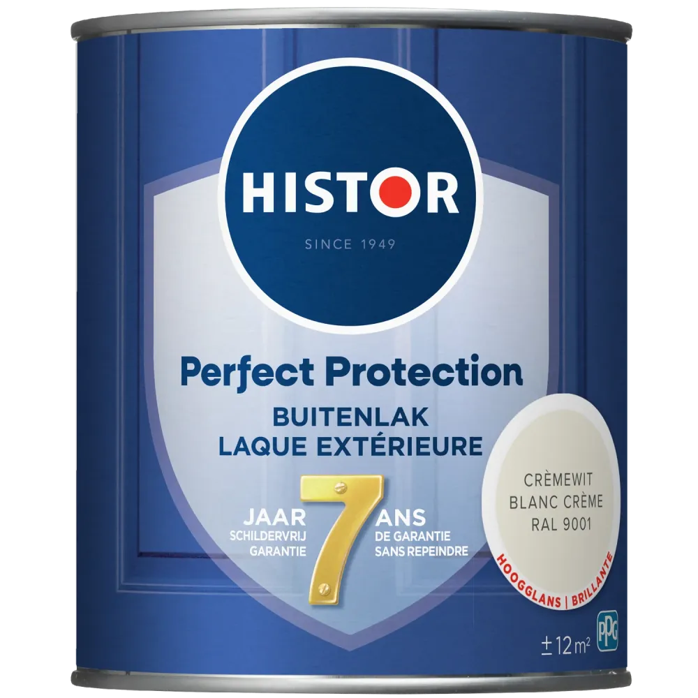 Histor Perfect Protection Buitenlak Hoogglans Cremewit Ral 9001 0,75 Ltr