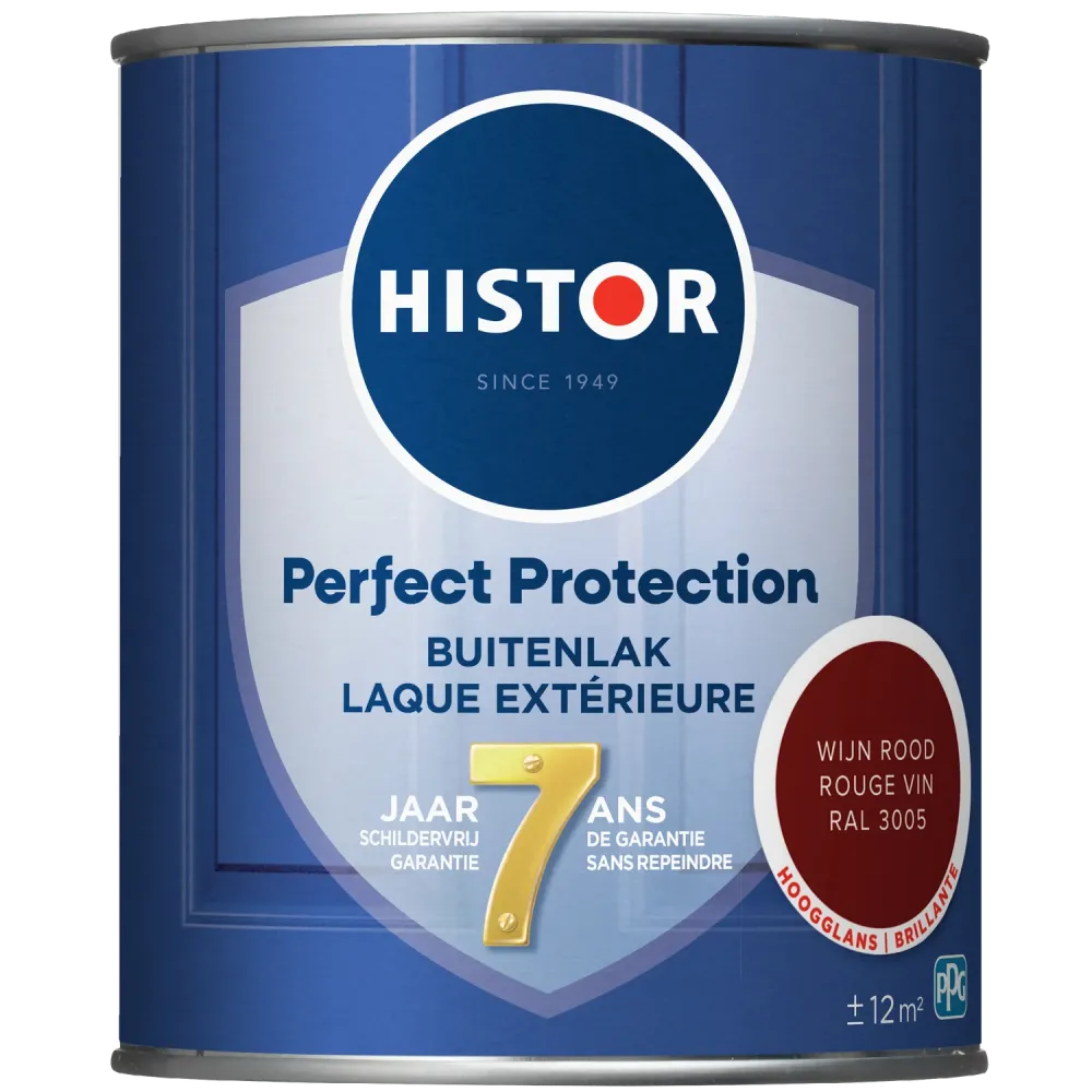 Histor Perfect Protection Buitenlak Hoogglans Wijn Rood Ral 3005 0,75 Ltr
