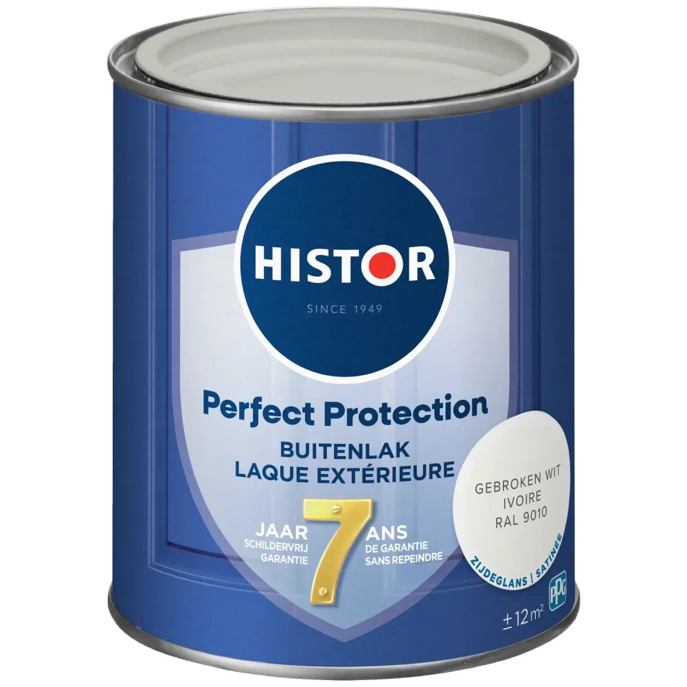 Histor Perfect Protection Buitenlak Zijdeglans Gebroken Wit Ral 9010 0,75 Ltr