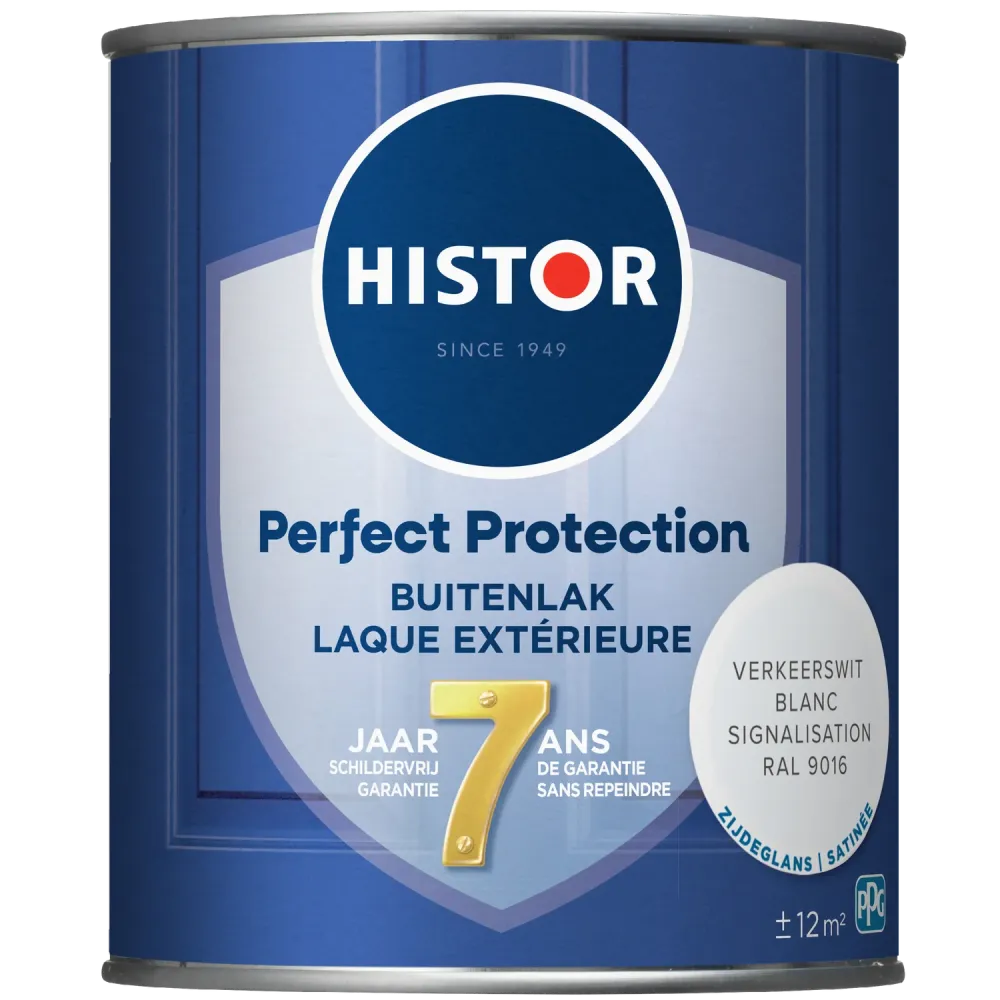 Histor Perfect Protection Buitenlak Zijdeglans Verkeerswit Ral 9016 0,75 Ltr